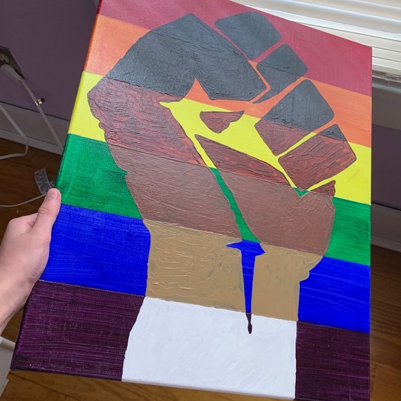 Black Lives Matter & LGBTQ Lives Matter Painting - Picture 2 of 2